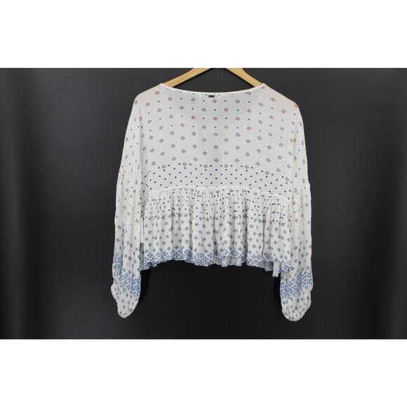 NWT O'Neill peplum paisley print blouse small boho chic bohemian cottagecore - Picture 5 of 6